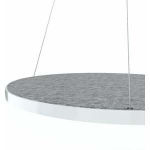 Valaisin Grönlund Kattovalaisin Acoustic Circulo Ø60cm LED 36W 4000K Vaaleanharmaa