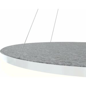Valaisin Grönlund Kattovalaisin Acoustic Circulo Ø80cm LED 48W 4000K Vaaleanharmaa