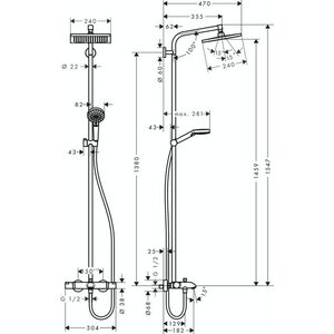 Hansgrohe sadesuihkuhana 27869000 crometta e240 jp