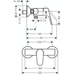 Hansgrohe suihkuhana 31962000 focus