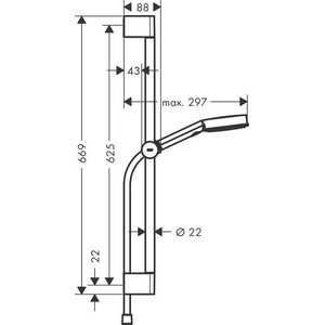 Hansgrohe suihkusetti 24161000 pulsify 3jet relax eco