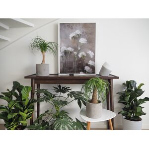 Sessak Lighting Louhi pöytävalaisin betoninvärinen / valkoinen E27 Max. 15W IP20