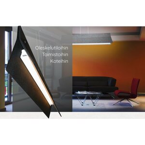 Valaisin Grönlund Kattovalaisin Acoustic Line 140cm LED 24W 3000K Tummanharmaa