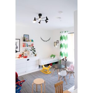 Sessak Lighting Noomi 6-os kattoplafondi mattamusta 6 x E14 Max. 28W IP20