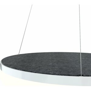 Valaisin Grönlund Kattovalaisin Acoustic Circulo Ø60cm LED 36W 3000K Tummanharmaa