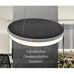 Valaisin Grönlund Kattovalaisin Acoustic Circulo Ø60cm LED 36W 3000K Tummanharmaa
