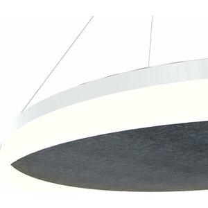 Valaisin Grönlund Kattovalaisin Acoustic Circulo Ø80cm LED 48W 4000K Tummanharmaa