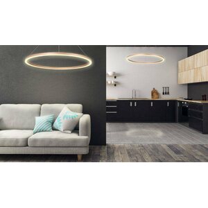Valaisin Grönlund Kattovalaisin Layer 1 LED, matta messinki, ø 60 cm