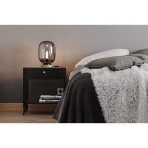 Sessak Lighting Leola pöytävalaisin Hiekanmusta / Savunharmaa E27 Max. 40W IP20