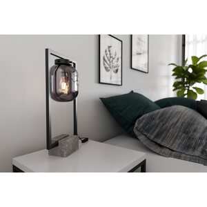 Sessak Lighting Dixton pöytävalaisin Savunharmaa E27 Max. 40W IP20