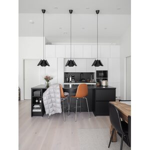 Sessak Lighting Lehmus design-riippuvalaisin mattamusta
