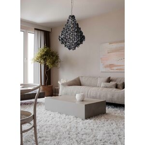 Sessak Lighting Monarque Grande riippuvalaisin Mustakromi
