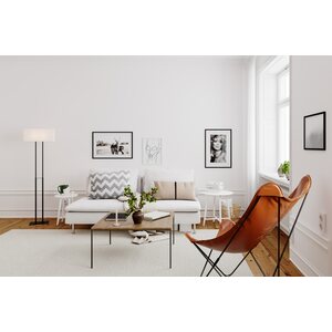 Sessak Lighting Luton lattiavalaisin musta/valkoinen 2 X E27 Max. 40W IP20