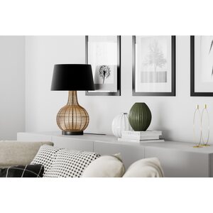 Sessak Lighting Granada pöytävalaisin luonnonvärinen/musta E27 Max. 40W IP20