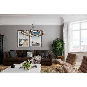 Sessak Lighting Galax 15-osainen riippuvalaisin kromattu/savunharmaa 15 X G9 Max. 20W IP20