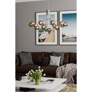 Sessak Lighting Galax 15-osainen riippuvalaisin kromattu/savunharmaa 15 X G9 Max. 20W IP20