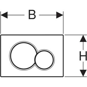 Geberit Huuhtelupainike Sigma01 2-H jalomessinki galvanoitu