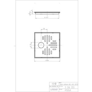 Vieser Neliökansi 160 32MM Vieser putkiliitännällä RST