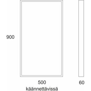 Muatoa valopeili grand lux 500x900x58mm led 22,9W valkoinen