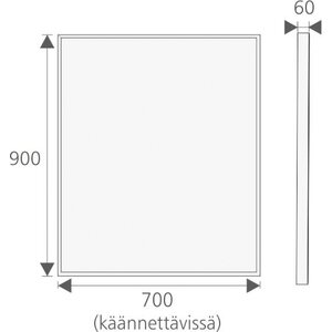 Muatoa valopeili led grand lux 700x900mm valkoinen pistorasialla