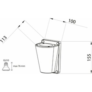 Ensto Pihapiirivalaisin Lumia AVN03 IP44 50W GU10