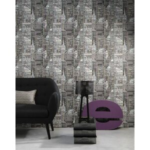 Tapetit.fi Good Vibes non-woven pimeässä hohtava tapetti monivärinen