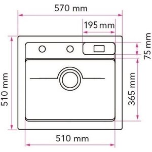 Stala CEG51-57G harmaa 570x510mm composite, kaatoaltaalla