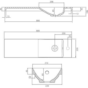 Grip Penelope 80 valumarmoriallas 800x220mm