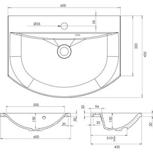 Grip Dali 60 valumarmoriallas 600x320/435mm
