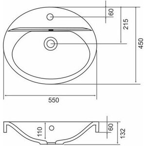 Grip Ellips valumarmoriallas 550x450mm