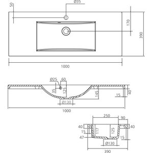 Grip Claudia 100 valumarmoriallas 1002x390mm
