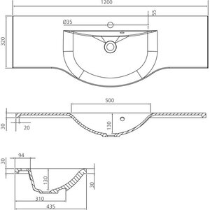 Grip Dali 120 valumarmoriallas 1200x320/435mm