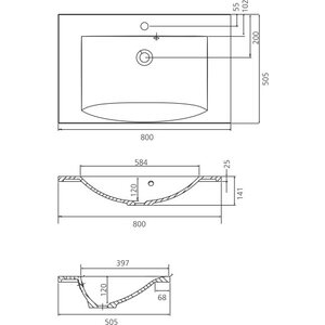 Grip Jojo 80 valumarmoriallas 800x505mm