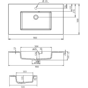 Grip Lauretta 90 c valumarmoriallas 900x500mm