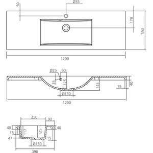 Grip Claudia 120 valumarmoriallas 1202x390mm