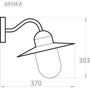 Airam Seinävalaisin Arvika E27 max 60W valkoinen