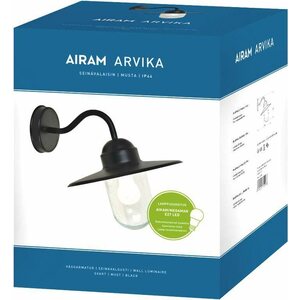 Airam Seinävalaisin Arvika E27 max 60W musta