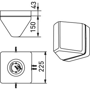 Ensto Yleisvalaisin AVR71.19L IP44 LED 8W