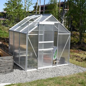 Green Land Alumiinirunkoinen 2,3 m² musta kasvihuone