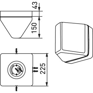 Ensto Yleisvalaisin AVR 71 E27/60W