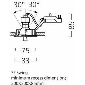 Lumiance Alasvalo Inset Trend 3001760 GU10 6W 3K IP23 himm