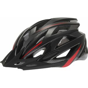 SSH Sport pyöräilykypärä, musta/punainen takavalolla