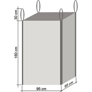 Timco 95x95x160 cm halkosäkki