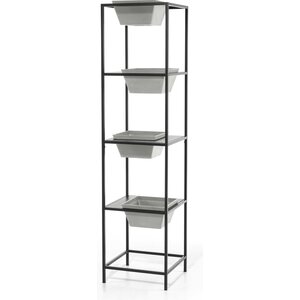 Ecopots BERLIINI TORNI MUSTA KEHIKKO / VALKOHARMAAT RUUKUT 36 X 38 X 155