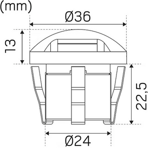 Hidealite Terassi-/porrasvalaisin Steplight Garden IP67 12V 4x3lm 4,5W 3000K Kit