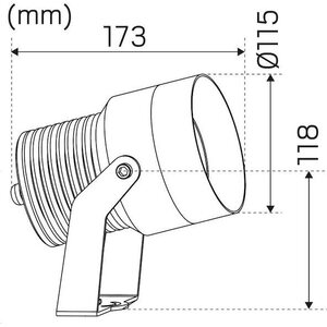 Hidealite Maavalaisin Spot IT IP65 1400lm 17W 3000K 40D GR