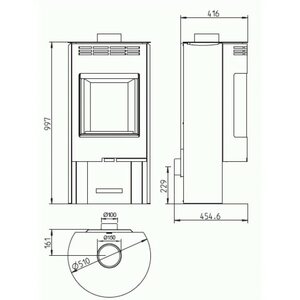 Valmistakka Zaragoza 5kW musta