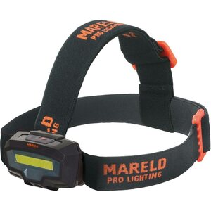 Mareld Gleam 450 Otsalamppu, paristokäyttö IP64, musta/oranssi