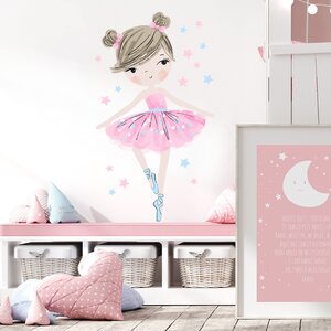 Pastelowe Ballerina-sisustustarra 90cm, vaaleanpunainen