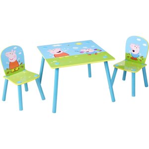 Peppa Pig Pipsa Possu Lastenpöytä + 2 tuolia